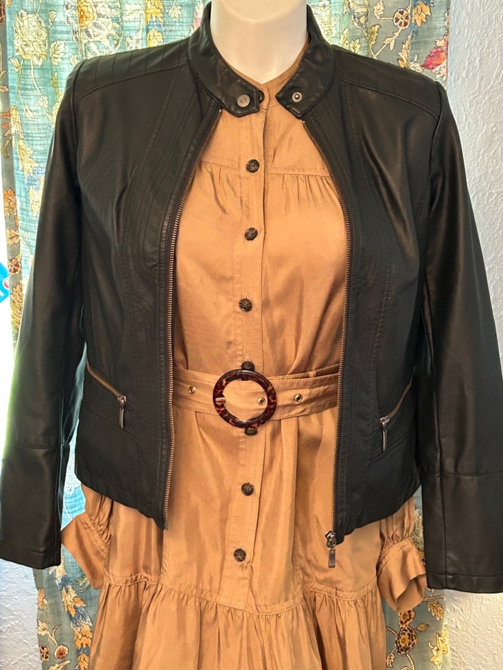 Bernardo Faux Leather Jacket Size M Excellent Condition